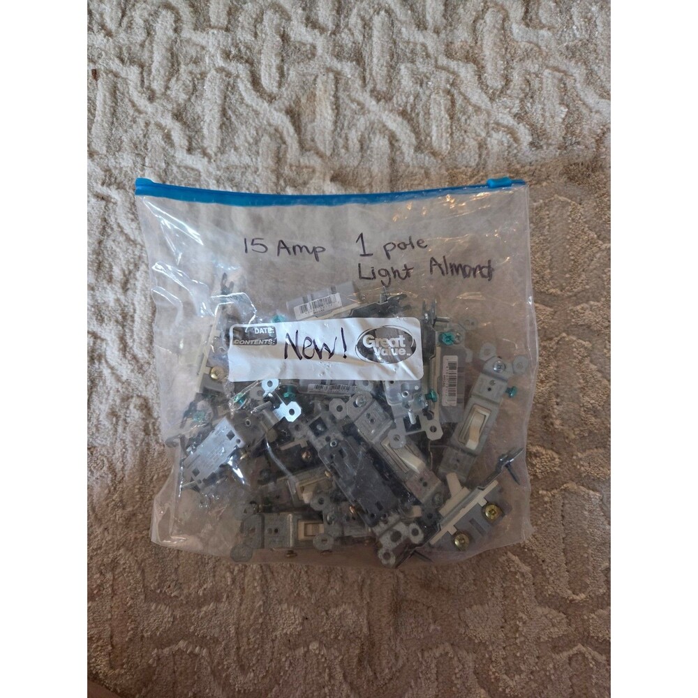 New Light Almond Single Pole Light Switches